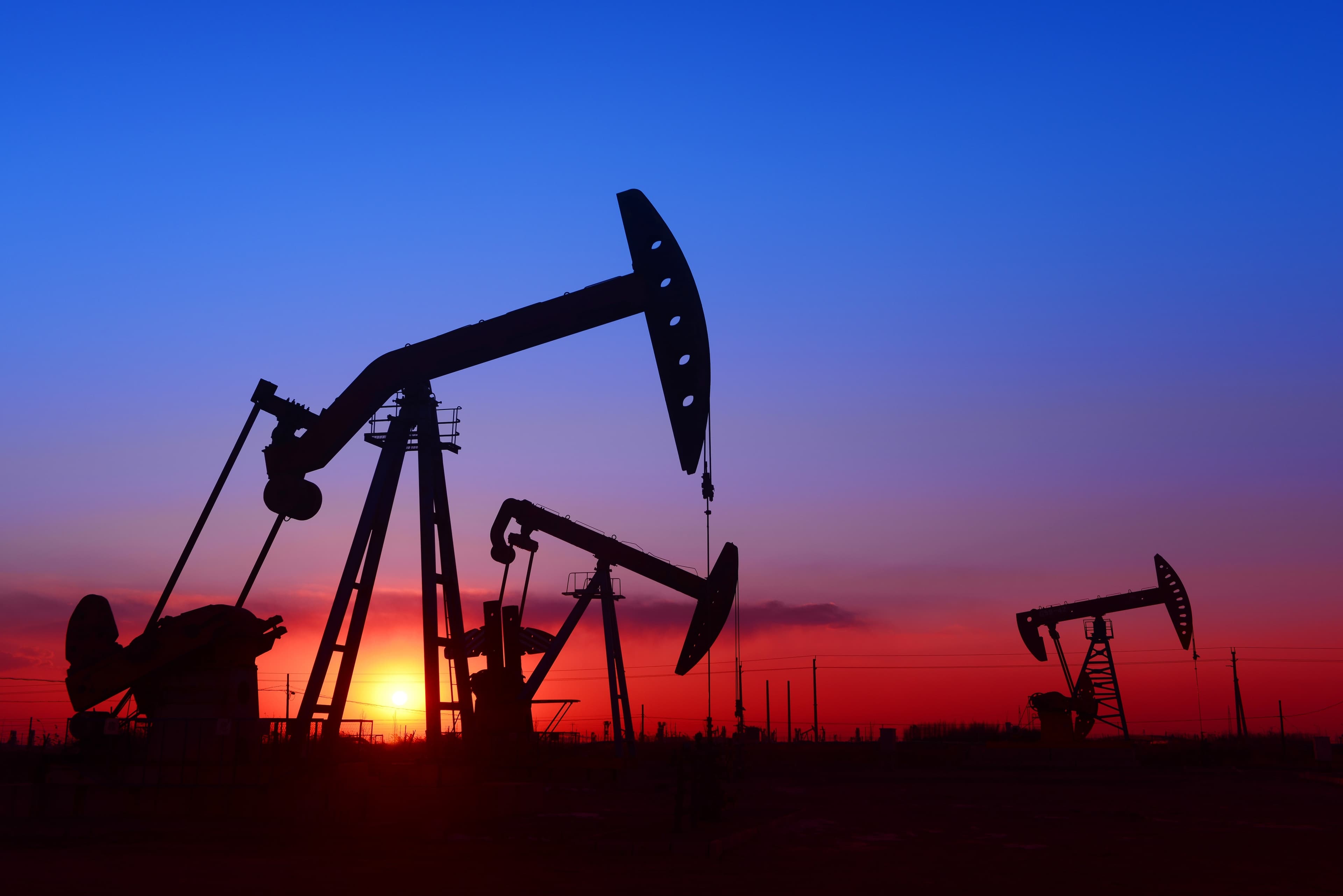 Campo de extração de petróleo